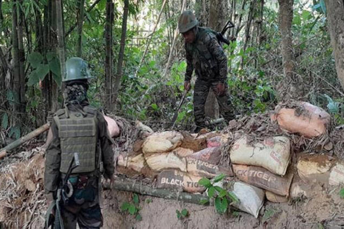 Assam Rifles launch area domination patrol in Manipur's Jiribam, using an ED dog for threat detection.